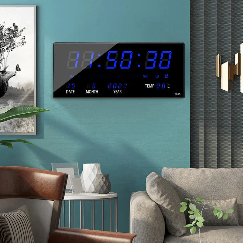 LED Wanduhr mit Spiegeleffekt – Lumino