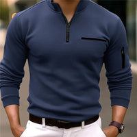 Stilvolle Herrenpullover mit Viertelreißverschluss – Lorenzo