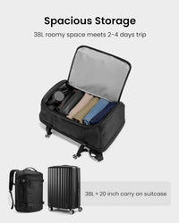 38L TSA-freundlicher Handgepäck-Reiserucksack mit Laptopfach