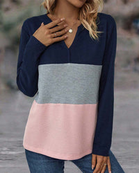 Lässiger Damenpullover mit Farbblock – Noëlle