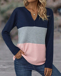 Lässiger Damenpullover mit Farbblock – Noëlle