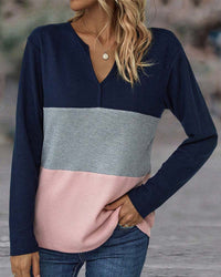 Lässiger Damenpullover mit Farbblock – Noëlle