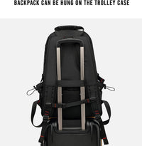 60L Wasserdichter Reiserucksack mit USB-Anschluss und Schuhfach