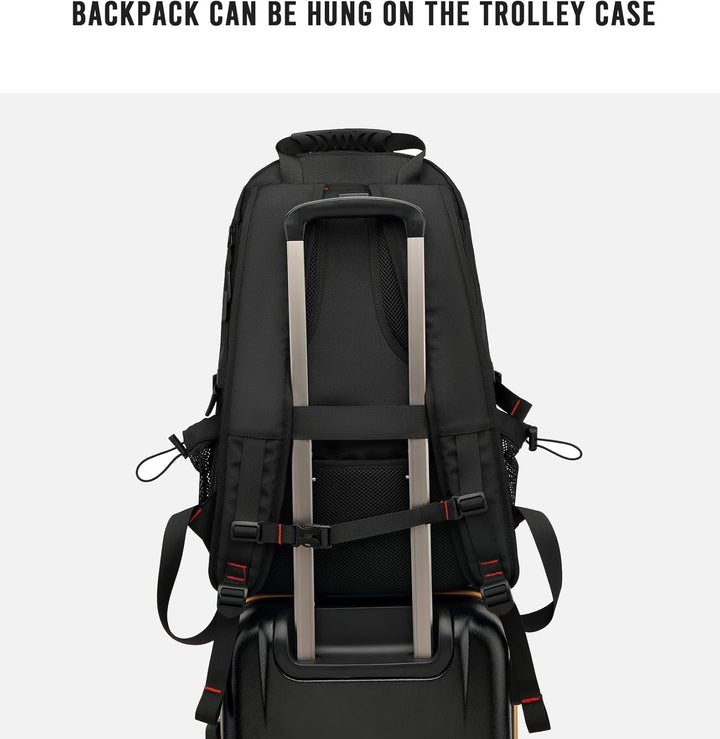 60L Wasserdichter Reiserucksack mit USB-Anschluss und Schuhfach