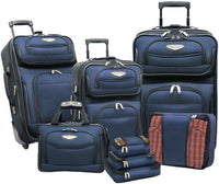 8-teiliges Softshell-Kofferset mit Packwürfeln und TSA-Schloss – TravelMax