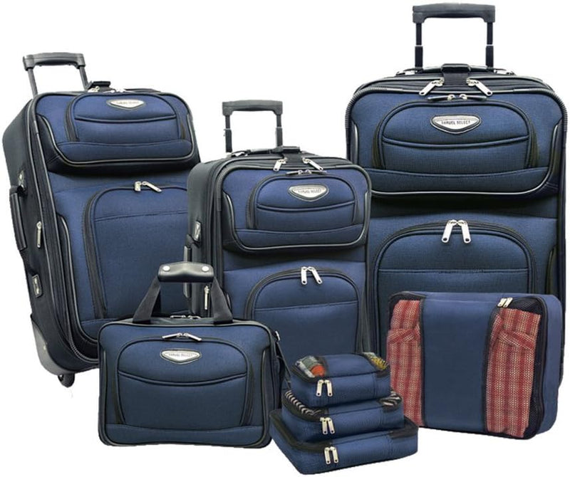 8-teiliges Softshell-Kofferset mit Packwürfeln und TSA-Schloss – TravelMax
