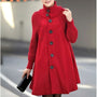 Lange Damesjacke mit Knöpfen – Mirella
