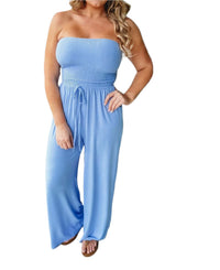 Off-Shoulder Sommer-Jumpsuit mit Weiten Beinen – Camila
