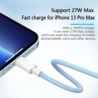 USB-C Lightning Charging Cable – 3A Fast Charge for iPhone & iPad – Buy 1 Get 1 Free-Pink-2m-State of Style