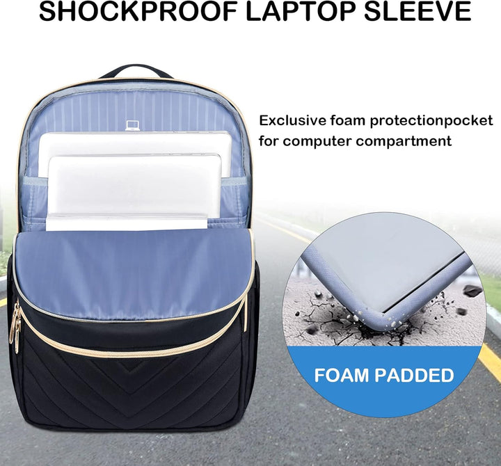 Leichter Wasserdichter Laptop-Rucksack mit USB-Anschluss – 15,6" kompatibel