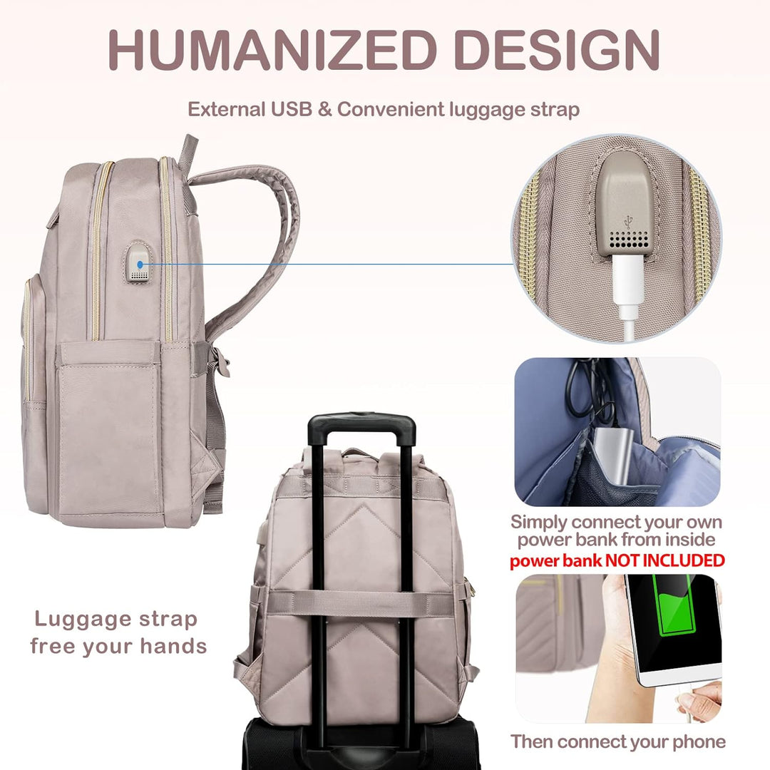 Leichter Wasserdichter Laptop-Rucksack mit USB-Anschluss – 15,6" kompatibel