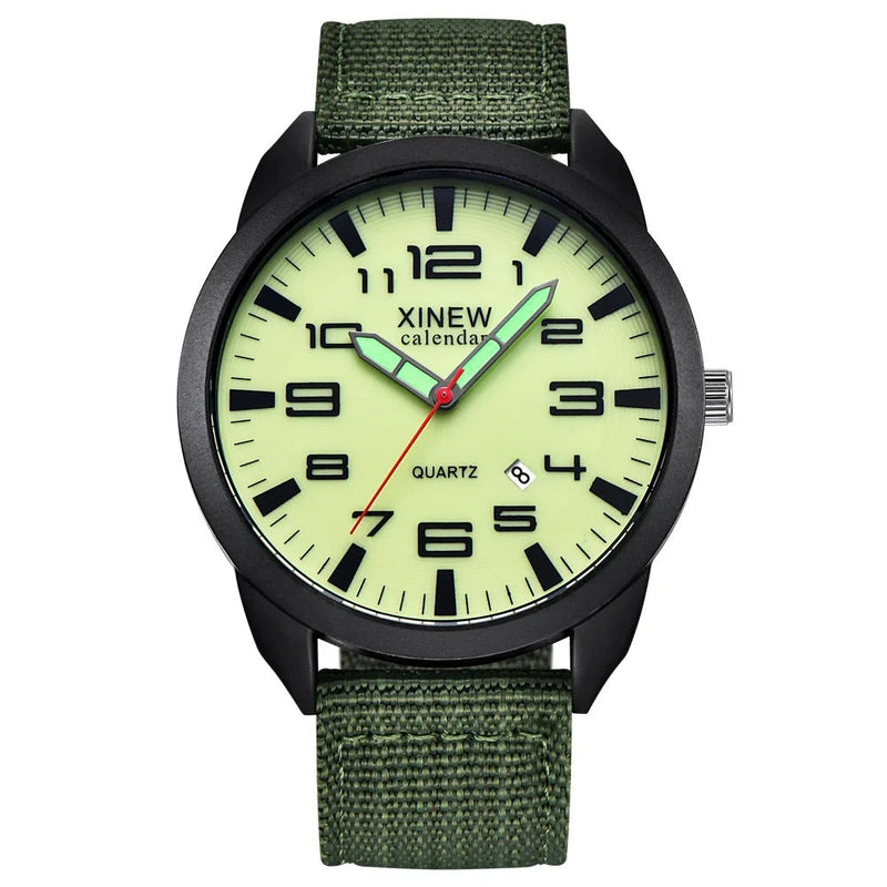 Quartz Uhr mit Leuchtzifferblatt & Kalender – Lumo