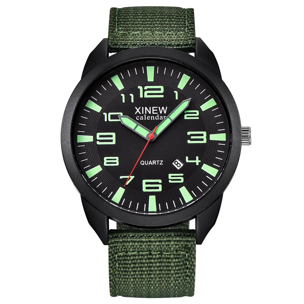 Quartz Uhr mit Leuchtzifferblatt & Kalender – Lumo
