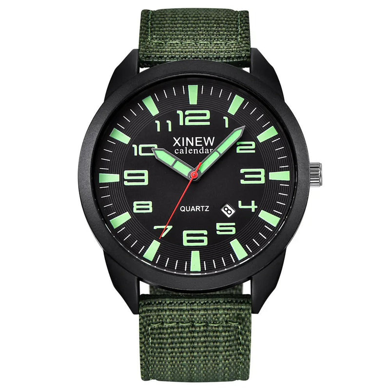 Quartz Uhr mit Leuchtzifferblatt & Kalender – Lumo