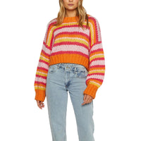 Damen Oversize Strickpullover mit Streifenmuster – Yvonne