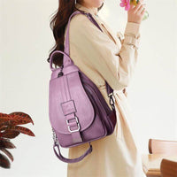 Premium wasserdichter Lederrucksack für Damen