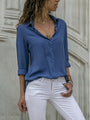 Lockeres Damen-Bluse mit Knopfleiste – Isabella