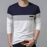 Herren Strickpullover mit Streifen und Colourblock-Design – Matteo