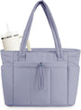 Gepolsterte Puffer Tote mit Becherhalter und Laptopfach für Reisen und Arbeit