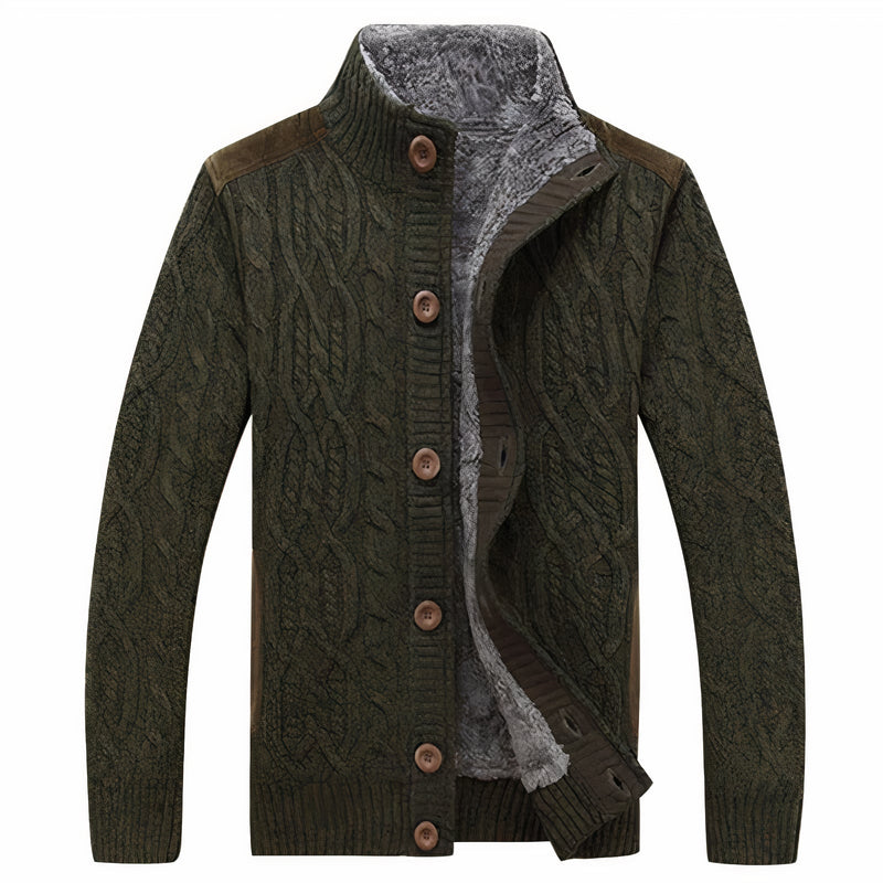 Herren Strickjacke mit warmer Innenfutter – Tobias
