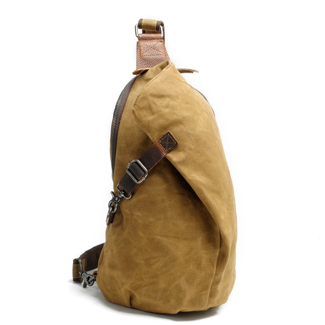 Wasserabweisende Canvas-Umhängetasche mit Anti-Diebstahlfach – MultiWear