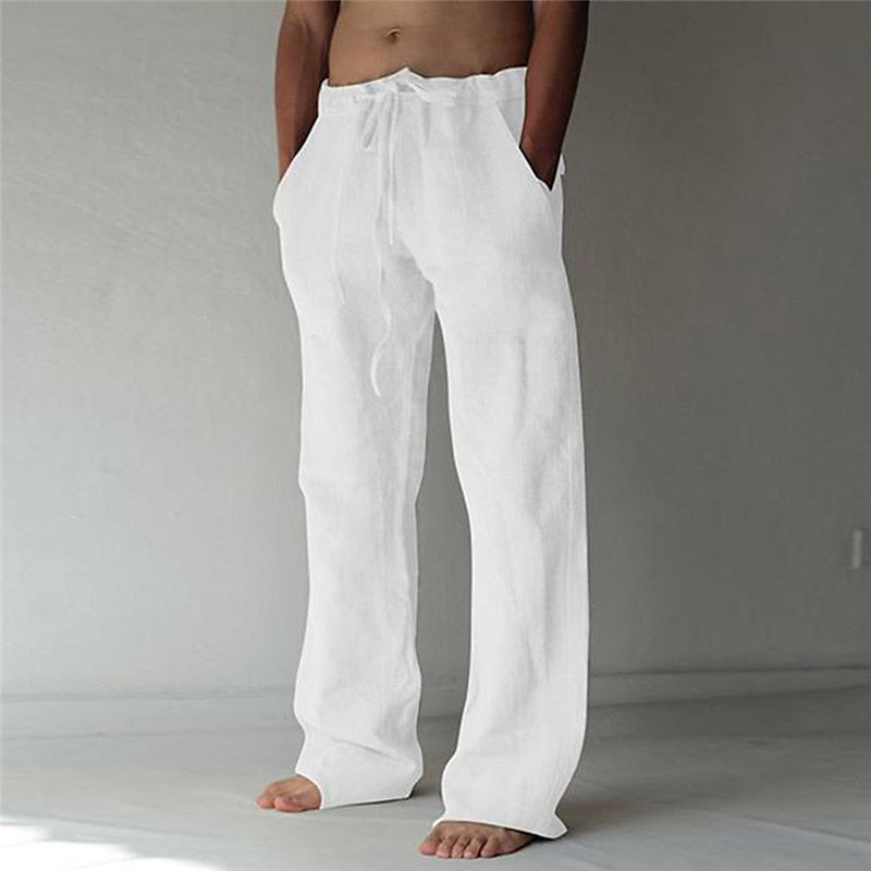 Casual Men’s Linen Pants with a Wide Fit for Summer – Elias