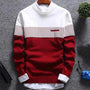 Herren Strickpullover mit Streifen und Colourblock-Design – Matteo