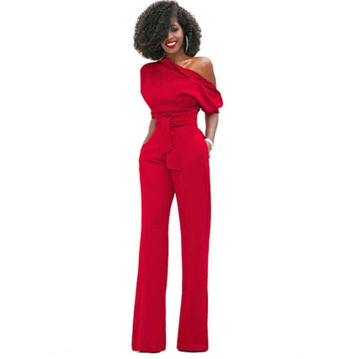 Effen Bodycon Damen Jumpsuit - Sofia