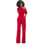 Effen Bodycon Damen Jumpsuit - Sofia