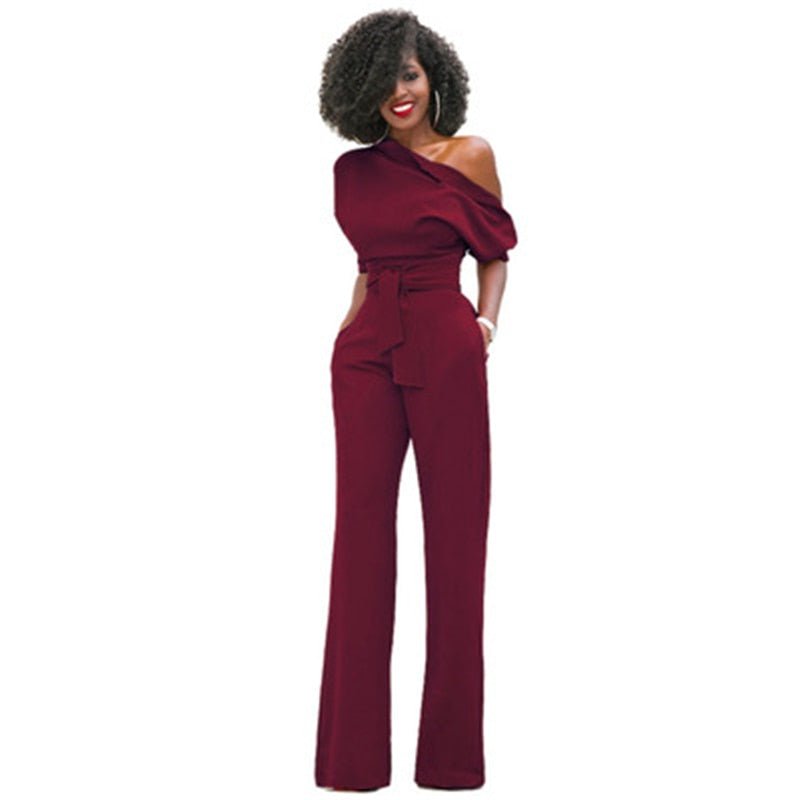 Effen Bodycon Damen Jumpsuit - Sofia