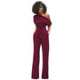 Effen Bodycon Damen Jumpsuit - Sofia